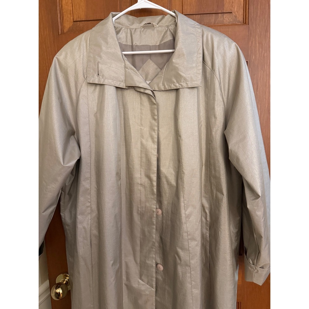 Maggie Barnes Long Evening Dress Coat‎ Women Size 22 Gold Wedding Holiday Party